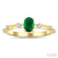 Oval Shape Gemstone & Floating Diamond Ring