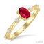 Oval Shape Gemstone & Floating Diamond Ring