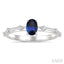 Oval Shape Gemstone & Floating Diamond Ring