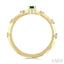 Oval Shape Gemstone & Floating Diamond Ring