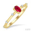 Oval Shape Gemstone & Floating Diamond Ring