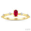Oval Shape Gemstone & Floating Diamond Ring
