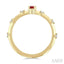 Oval Shape Gemstone & Floating Diamond Ring