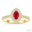Oval Shape Art Deco Gemstone & Halo Diamond Ring