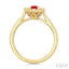 Oval Shape Art Deco Gemstone & Halo Diamond Ring