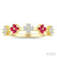 Floral Gemstone & Diamond Fashion Ring