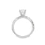 Round Diamond Straight Band Engagement Ring