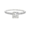 Princess Diamond Straight Band Engagement Ring