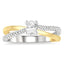 Round Diamond Twisted Engagement Ring