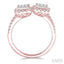 2 Stone Halo Lovebright Diamond Fashion Ring