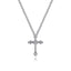 Bujukan Sterling Silver Diamond Cross Pendant