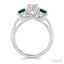 Round Shape Past Present & Future Gemstone & Diamond Ring