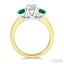 Round Shape Past Present & Future Gemstone & Diamond Ring