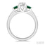 Round Shape Past Present & Future Gemstone & Diamond Ring