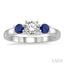 Round Shape Past Present & Future Gemstone & Diamond Ring