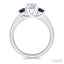 Round Shape Past Present & Future Gemstone & Diamond Ring