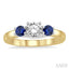 Round Shape Past Present & Future Gemstone & Diamond Ring