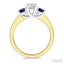 Round Shape Past Present & Future Gemstone & Diamond Ring