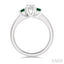 Round Shape Past Present & Future Gemstone & Diamond Ring