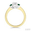 Round Shape Past Present & Future Gemstone & Diamond Ring