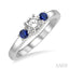 Round Shape Past Present & Future Gemstone & Diamond Ring