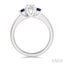 Round Shape Past Present & Future Gemstone & Diamond Ring