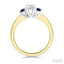 Round Shape Past Present & Future Gemstone & Diamond Ring