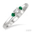 Round Shape Past Present & Future Gemstone & Diamond Ring
