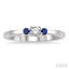 Round Shape Past Present & Future Gemstone & Diamond Ring