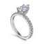 Pear Diamond Halo Engagement Ring