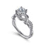 Round Diamond Floral Engagement Ring
