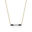 Black Enamel Diamond Bar Necklace