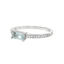 Aquamarine & Diamond Stackable Ring