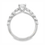 Round Diamond Straight Band Engagement Ring