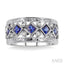 Princess Shape Gemstone & Diamond Fashion Band