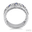 Princess Shape Gemstone & Diamond Fashion Band