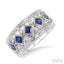 Princess Shape Gemstone & Diamond Fashion Band