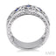 Princess Shape Gemstone & Diamond Fashion Band