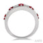 Princess Shape Gemstone & Diamond Fashion Band