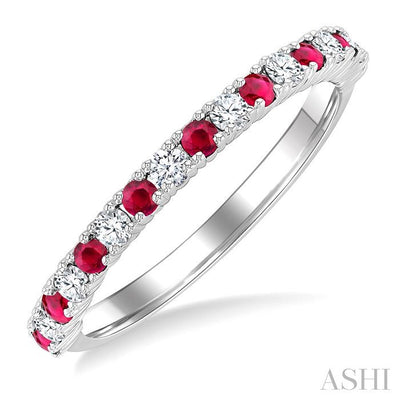 Alternate Gemstone & Diamond Band