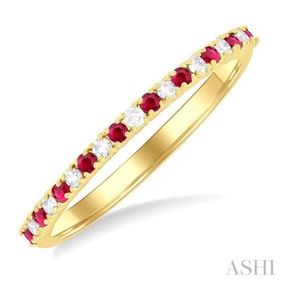 Alternate Gemstone & Diamond Band