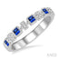 Princess Shape Gemstone & Diamond Band