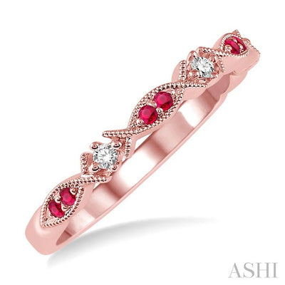 Alternate Gemstone & Diamond Band