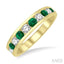 Channel Set Alternate Gemstone & Diamond Wedding Band