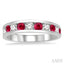 Channel Set Alternate Gemstone & Diamond Wedding Band