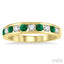Channel Set Alternate Gemstone & Diamond Wedding Band