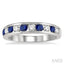 Channel Set Alternate Gemstone & Diamond Wedding Band