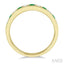 Channel Set Alternate Gemstone & Diamond Wedding Band