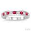 Channel Set Alternate Gemstone & Diamond Wedding Band
