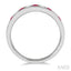 Channel Set Alternate Gemstone & Diamond Wedding Band